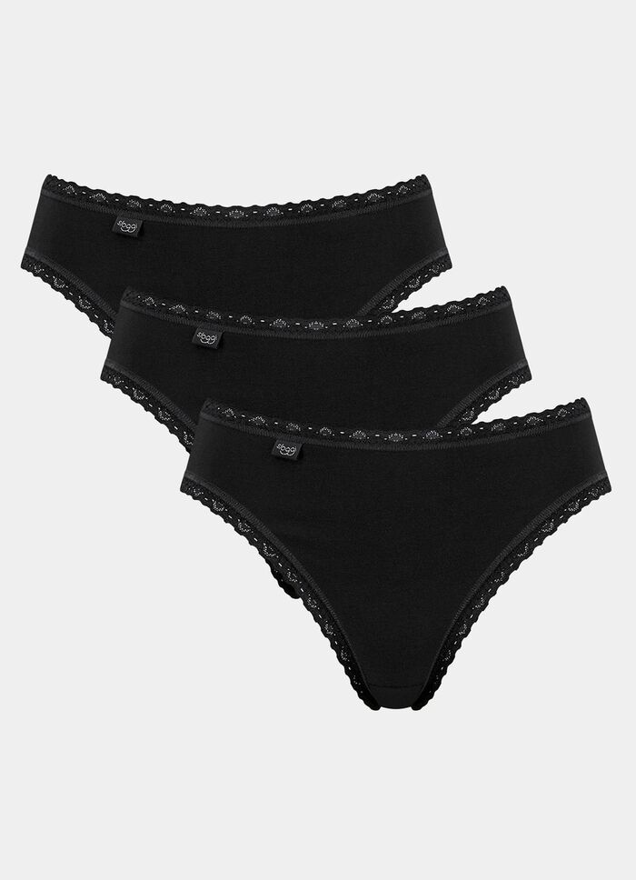 Sloggi 24/7 Dreierpack Slips mit Spitzenbandabschl&uuml;ssen 